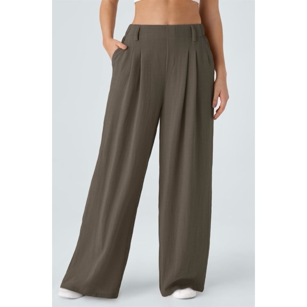 Halara High Waisted Pocket Wide‎ Leg Flowing Palazzo Pants Small/Regular